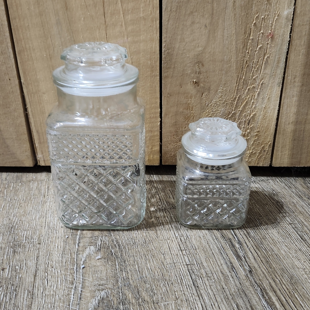 Anchor Hocking  Wexford Glass Storage Canisters with Lids
